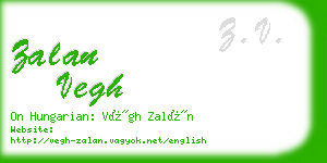 zalan vegh business card